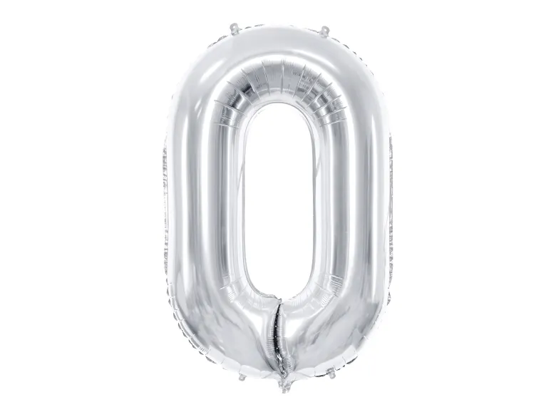 Sølv Tal Ballon 86 cm - 0