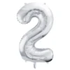 Sølv Tal Ballon 86 cm - 2