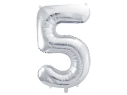Sølv Tal Ballon 86 cm - 5
