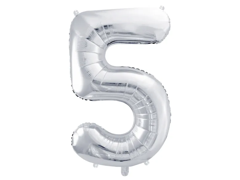 Sølv Tal Ballon 86 cm - 5