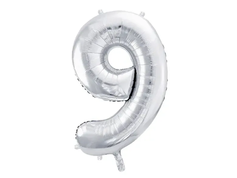 Sølv Tal Ballon 86 cm - 9