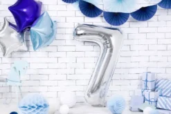 Sølv Tal Ballon 86 cm - 7