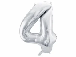 Sølv Tal Ballon 86 cm - 4