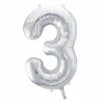 Sølv Tal Ballon 86 cm - 3