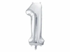 Sølv Tal Ballon 86 cm - 1