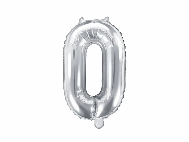 Sølv Tal Ballon 35 cm - 0