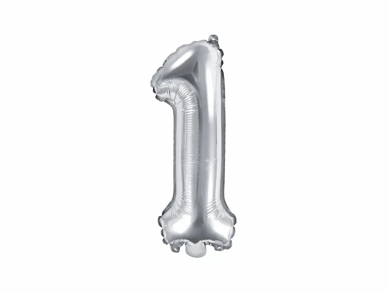 Sølv Tal Ballon 35 cm - 1