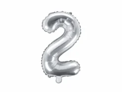 Sølv Tal Ballon 35 cm - 2