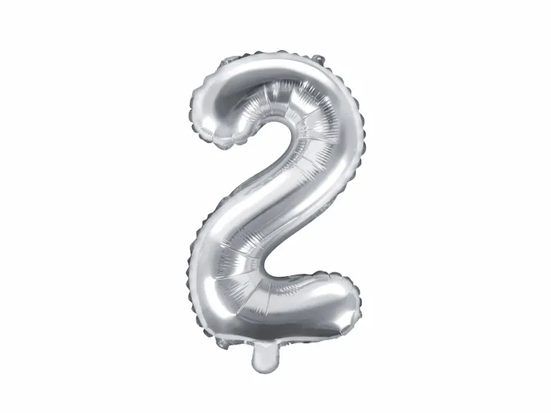 Sølv Tal Ballon 35 cm - 2
