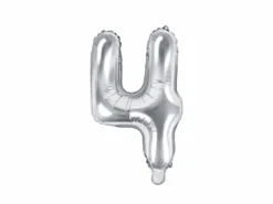 Sølv Tal Ballon 35 cm - 4