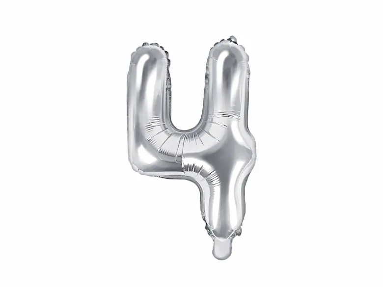 Sølv Tal Ballon 35 cm - 4
