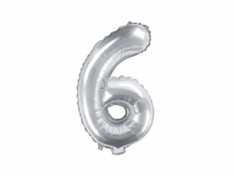 Sølv Tal Ballon 35 cm - 6