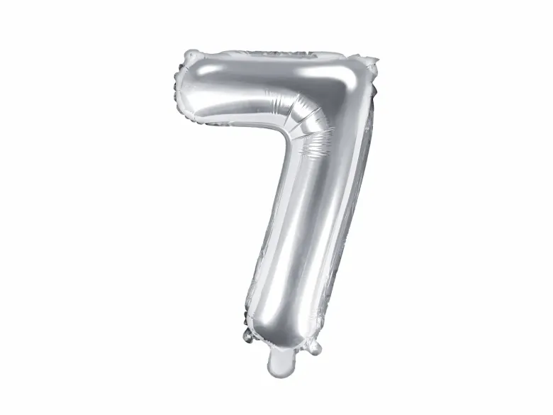 Sølv Tal Ballon 35 cm - 7