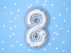 Sølv Tal Ballon 35 cm - 8