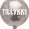 Sølv Tillykke Folie Ballon