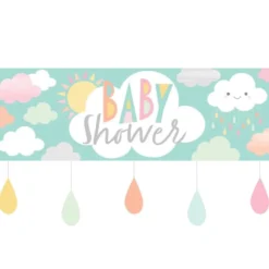 Smilende Sky Babyshower Banner, 50x152 cm