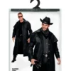 Sort cowboy frakke XL