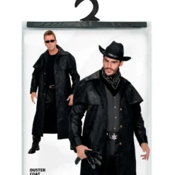 Sort cowboy frakke XL