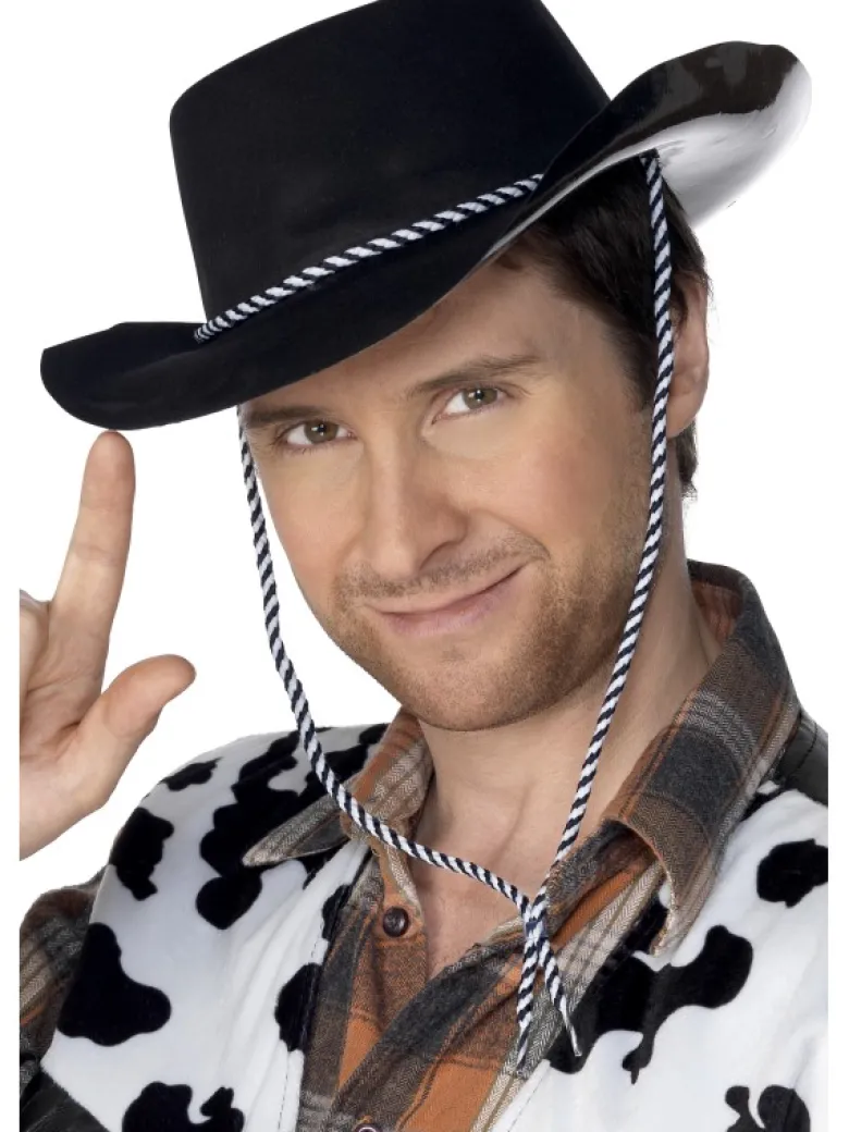 Sort Cowboy hat