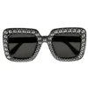 Sorte Firkantet Bling Bling Briller