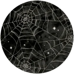 Sorte Halloween Tallerkner med Spindelvæv