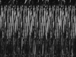 Sort Glimmerforhæng - 100 x 200 cm