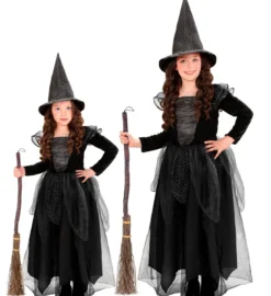 Sort Heks Børnekostume