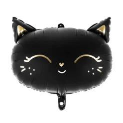 Sort Kat Shape Folieballon, 48 x 36 cm