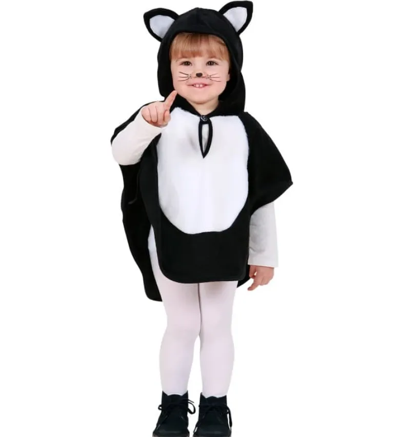 Sort Katte Poncho,