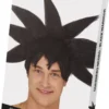 Sort Manga Paryk med Ekstreme Spidser – Klassisk Anime-Helte Look