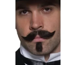 Sort Moustache - Western Gambler