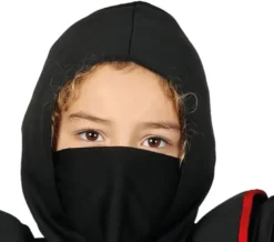 Sort Ninja Kriger - Kostume Til Drenge (3 - 12 år)