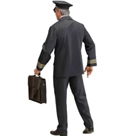 Sort Pilot Uniform - Voksen Kostume