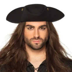 Sort Pirat Hat - Admiral William