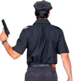 Sort Politi Officer Skjorte