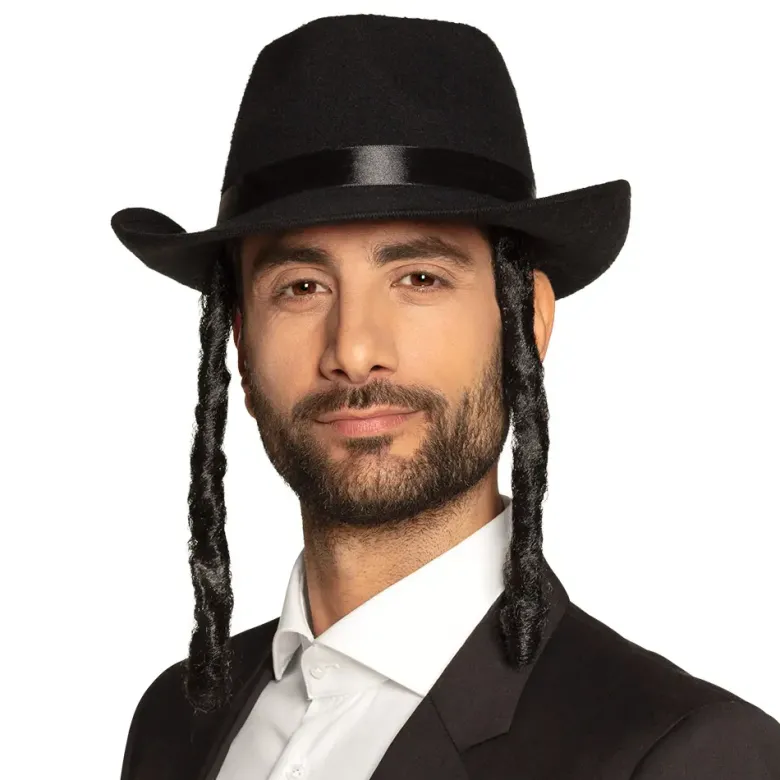 Sort Rabbiner Hat til Voksne