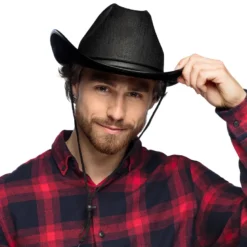 Sort Rodeo Cowboy Hat til Voksne