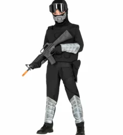 Sort Special Forces Børnekostume