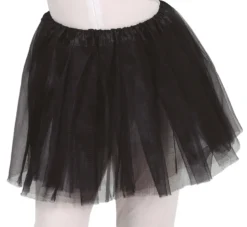 Sort Tylskørt Til Børn (Tutu) - Kort Model (30cm)