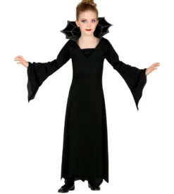 Sort Vampyrinde Kjole - Halloween Børnekostume