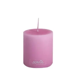 Sovie Højkvalitets Bloklys 5 x 6 cm, Cerise