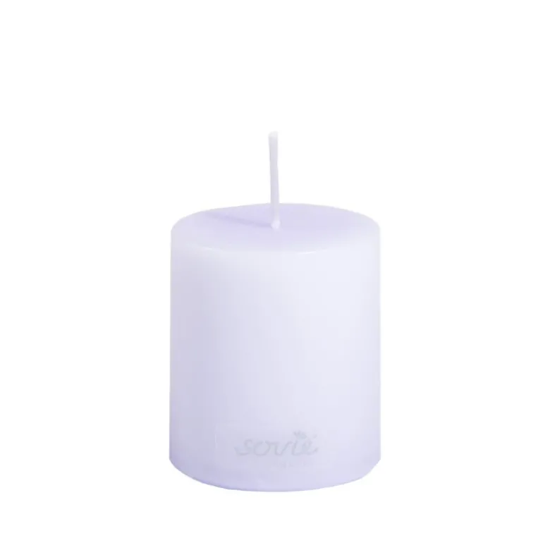 Sovie Højkvalitets Bloklys 5 x 6 cm, Lavendel