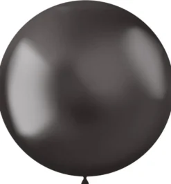Space Grå XL Chrome Balloner 48 cm, 5 stk.