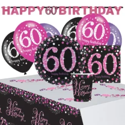 Sparkling Pink Fødselsdags Party in a Box - 60 År