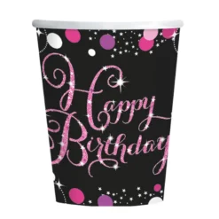 Sparkling Pink ''Happy Birthday'' Kopper