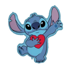 Stitch med Hjerte Ballon, 78 cm