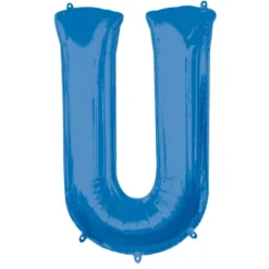 Stor Blå Folie Ballon - Bogstav ''U''