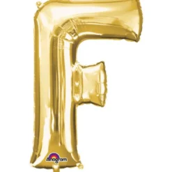 Stor Guld Folie Ballon - Bogstav ''F''