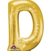 Stor Guld Folie Ballon - Bogstav ''D''