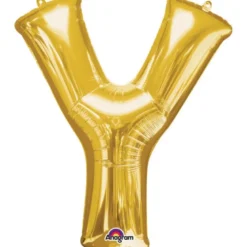 Stor Guld Folie Ballon - Bogstav ''Y''